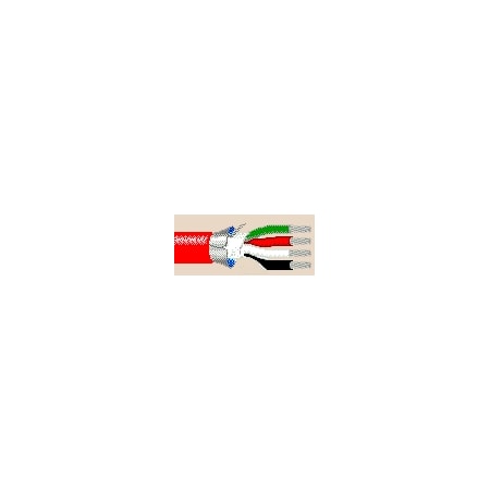 Belden Multi-Conductor Cable, AWM, 22 AWG, 4 C, Red, Rubber, Stranded, 600V AC, Indoor, 500 ft 83396 002500